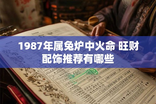 1987年属兔炉中火命 旺财配饰推荐有哪些