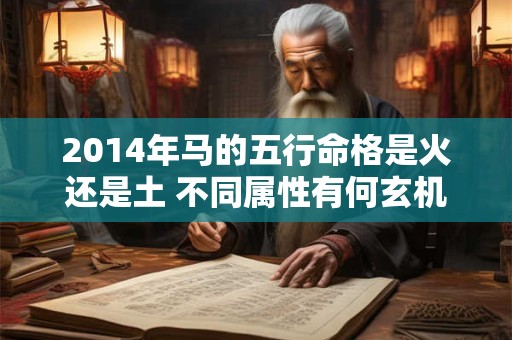 2014年马的五行命格是火还是土 不同属性有何玄机