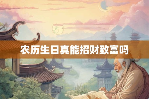 农历生日真能招财致富吗