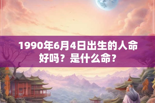 1990年6月4日出生的人命好吗？是什么命？