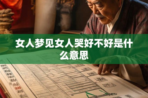 女人梦见女人哭好不好是什么意思