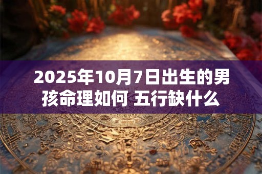 2025年10月7日出生的男孩命理如何 五行缺什么
