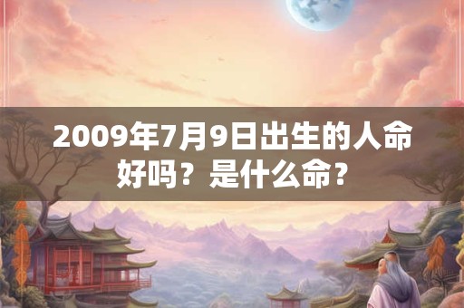 2009年7月9日出生的人命好吗？是什么命？