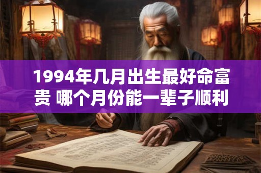 1994年几月出生最好命富贵 哪个月份能一辈子顺利