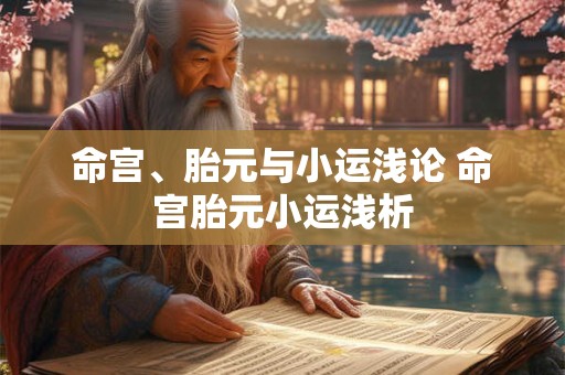 命宫、胎元与小运浅论 命宫胎元小运浅析