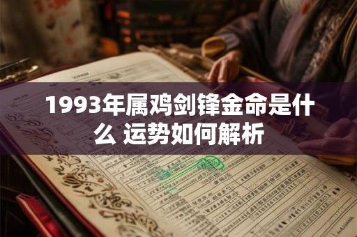 1993年属鸡剑锋金命是什么 运势如何解析