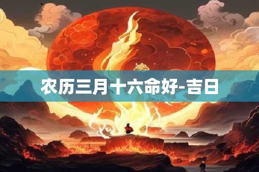 农历三月十六命好-吉日