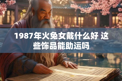 1987年火兔女戴什么好 这些饰品能助运吗