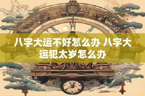 八字大运不好怎么办 八字大运犯太岁怎么办