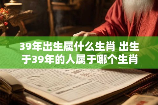 39年出生属什么生肖 出生于39年的人属于哪个生肖 39年出生属什么生肖 出生于39年的人属于哪个生肖
