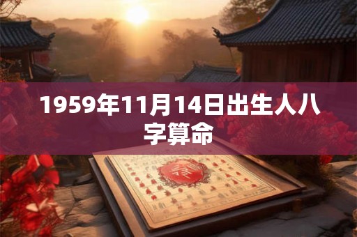 1959年11月14日出生人八字算命