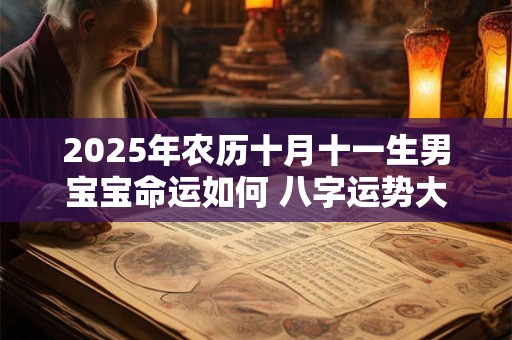 2025年农历十月十一生男宝宝命运如何 八字运势大揭秘