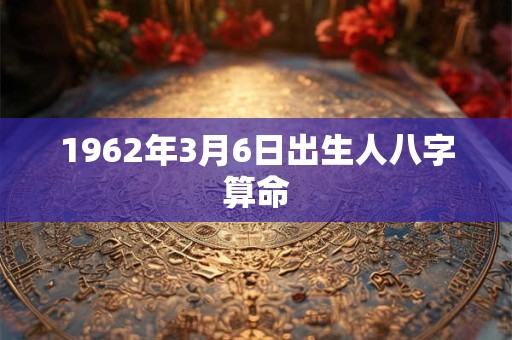 1962年3月6日出生人八字算命