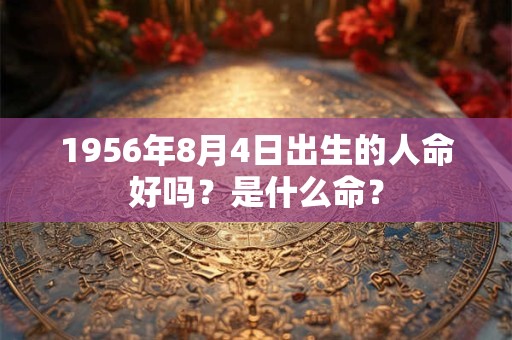 1956年8月4日出生的人命好吗？是什么命？