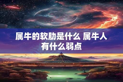 属牛的软肋是什么 属牛人有什么弱点