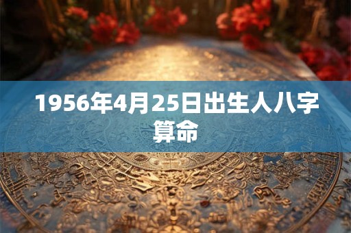 1956年4月25日出生人八字算命