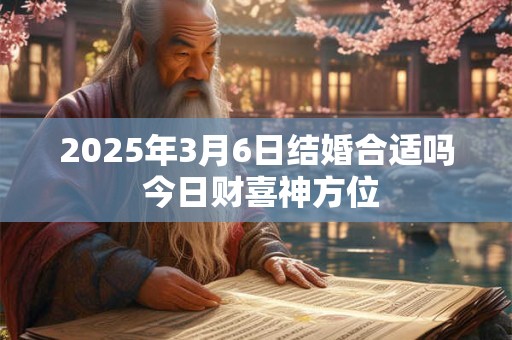 2025年3月6日结婚合适吗 今日财喜神方位