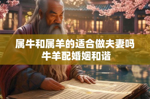 属牛和属羊的适合做夫妻吗 牛羊配婚姻和谐