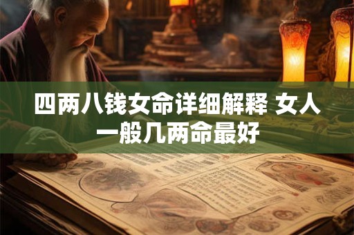 四两八钱女命详细解释 女人一般几两命最好