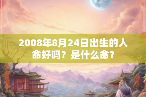 2008年8月24日出生的人命好吗？是什么命？
