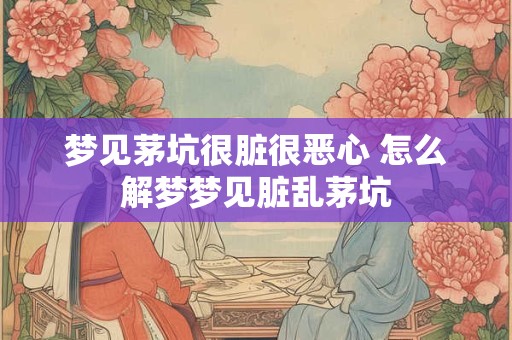 梦见茅坑很脏很恶心 怎么解梦梦见脏乱茅坑