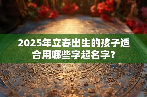 2025年立春出生的孩子适合用哪些字起名字？