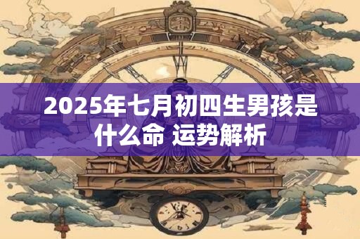 2025年七月初四生男孩是什么命 运势解析