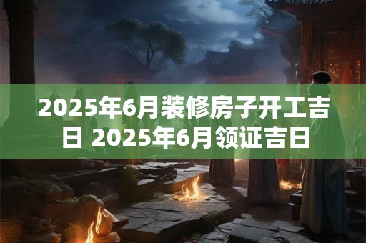 2025年6月装修房子开工吉日 2025年6月领证吉日