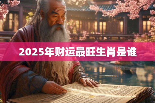2025年财运最旺生肖是谁