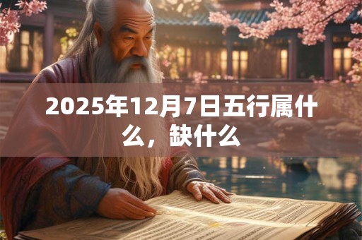 2025年12月7日五行属什么，缺什么