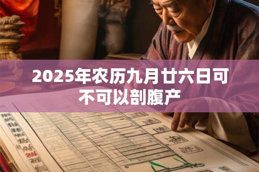 2025年农历九月廿六日可不可以剖腹产