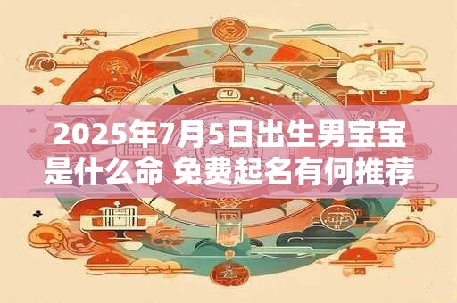 2025年7月5日出生男宝宝是什么命 免费起名有何推荐