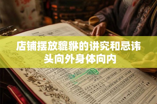 店铺摆放貔貅的讲究和忌讳 头向外身体向内