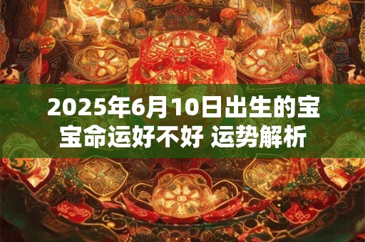 2025年6月10日出生的宝宝命运好不好 运势解析