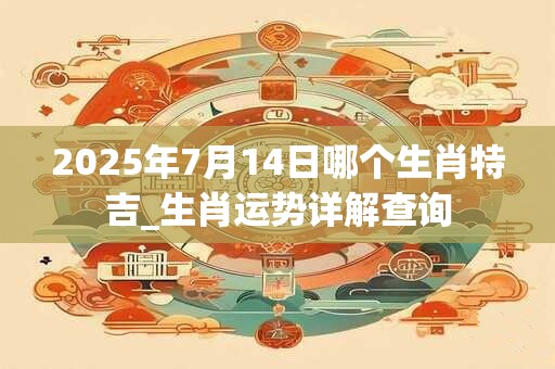2025年7月14日哪个生肖特吉_生肖运势详解查询