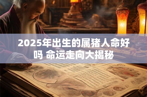 2025年出生的属猪人命好吗 命运走向大揭秘