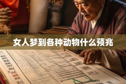 女人梦到各种动物什么预兆