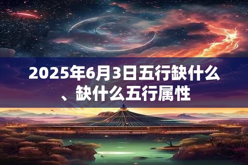 2025年6月3日五行缺什么、缺什么五行属性
