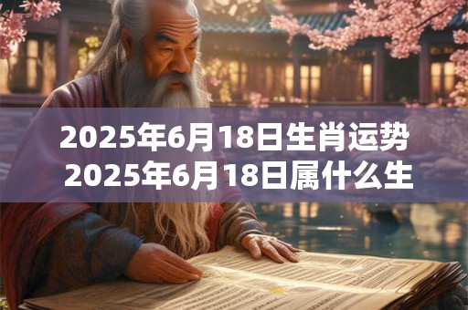 2025年6月18日生肖运势 2025年6月18日属什么生肖其运势如何