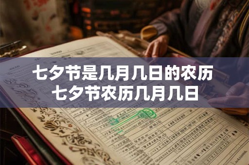 七夕节是几月几日的农历 七夕节农历几月几日