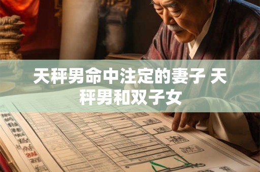 天秤男命中注定的妻子 天秤男和双子女