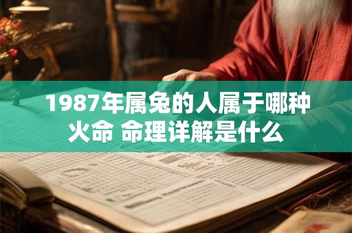 1987年属兔的人属于哪种火命 命理详解是什么