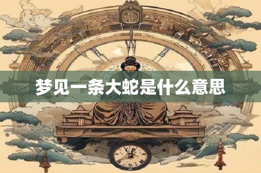 梦见一条大蛇是什么意思