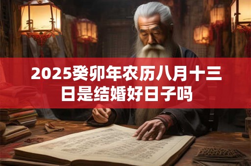 2025癸卯年农历八月十三日是结婚好日子吗