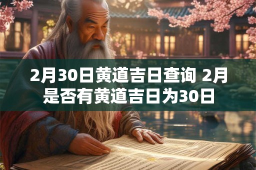 详细阅读:2月30日黄道吉日查询 2月是否有黄道吉日为30日 2月30日黄道吉日查询 2月是否有黄道吉日为30日