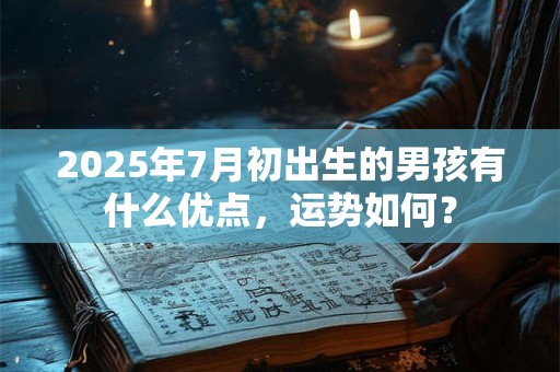 2026年7月初出生的男孩有什么优点，运势如何？