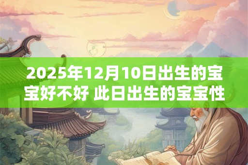 2025年12月10日出生的宝宝好不好 此日出生的宝宝性格