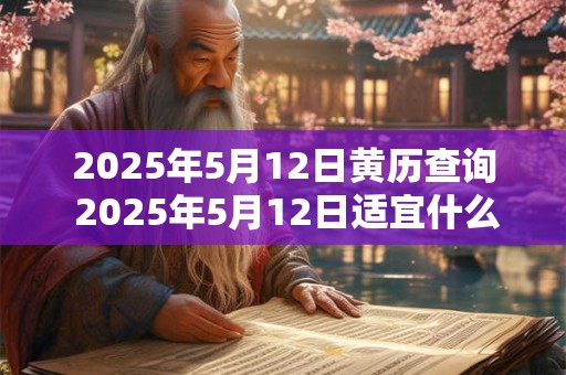 2025年5月12日黄历查询 2025年5月12日适宜什么事情黄历查询