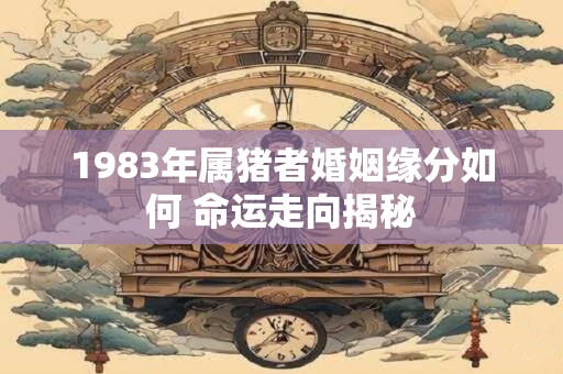 1983年属猪者婚姻缘分如何 命运走向揭秘