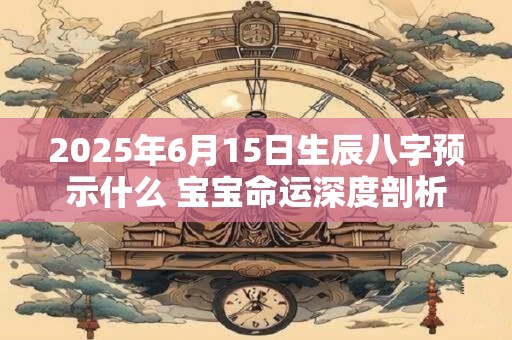 2025年6月15日生辰八字预示什么 宝宝命运深度剖析